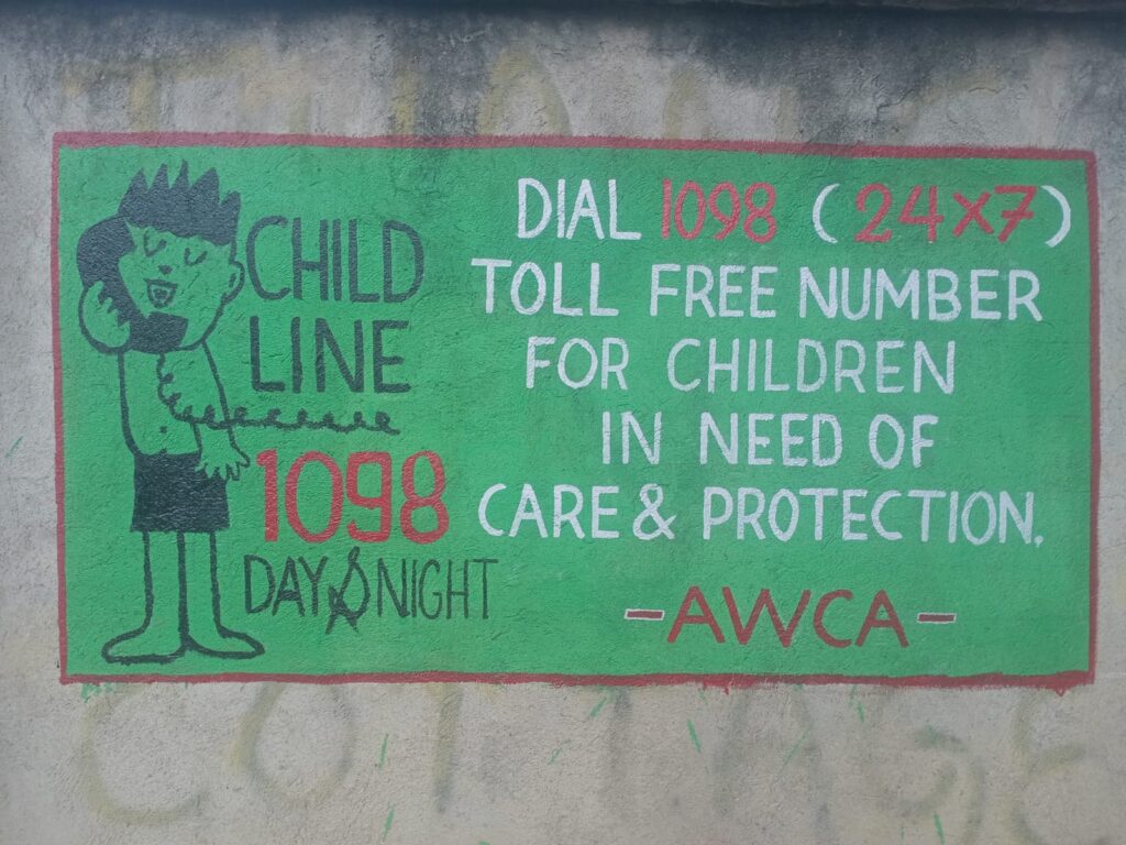 WALL PAITING OF CHILDLINE AWCA